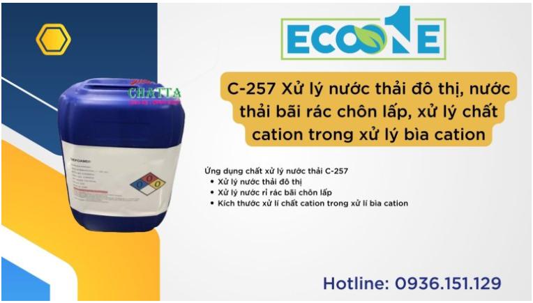 C-257 Xử lý nước thải đô thị, nước thải bãi rác chôn lấp, xử lý chất cation trong xử lý bìa cation